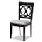 Baxton Studio Lenoir Gray Upholstered Espresso Brown Finished Wood Dining Chair, PK4 153-9400 - alternate 5